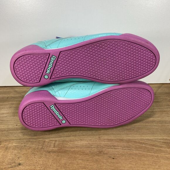 Reebok Girls HI Classic Blue Beam Ultraberry M46776 Sneakers Size 6 Retro Style - Picture 10 of 15